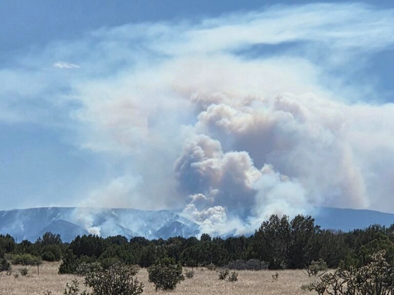 Aspen acres wildfire burns from a distance